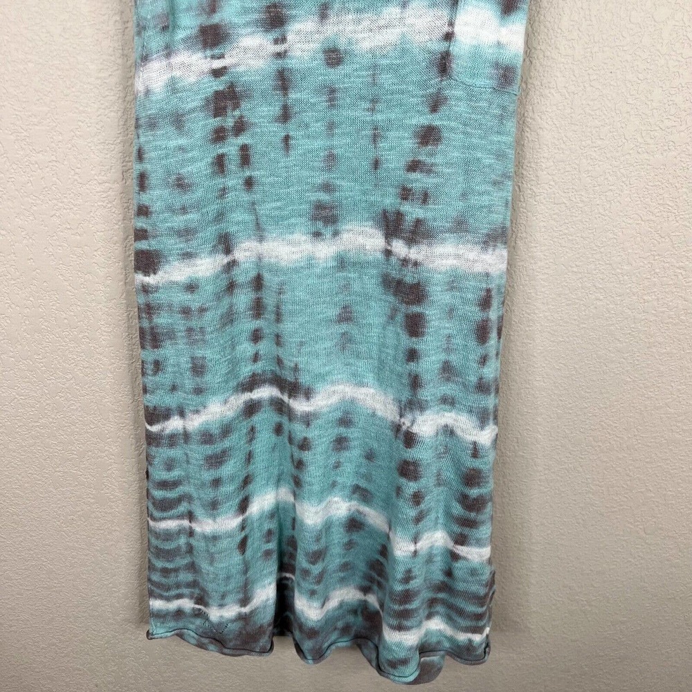 Zadig & Voltaire Tank Dress Women's Small Blue Tie Dye Linen Scoop Neck Pullover - Picture 3 of 12